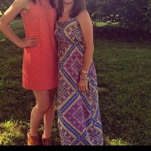 Colorful printed maxi dress